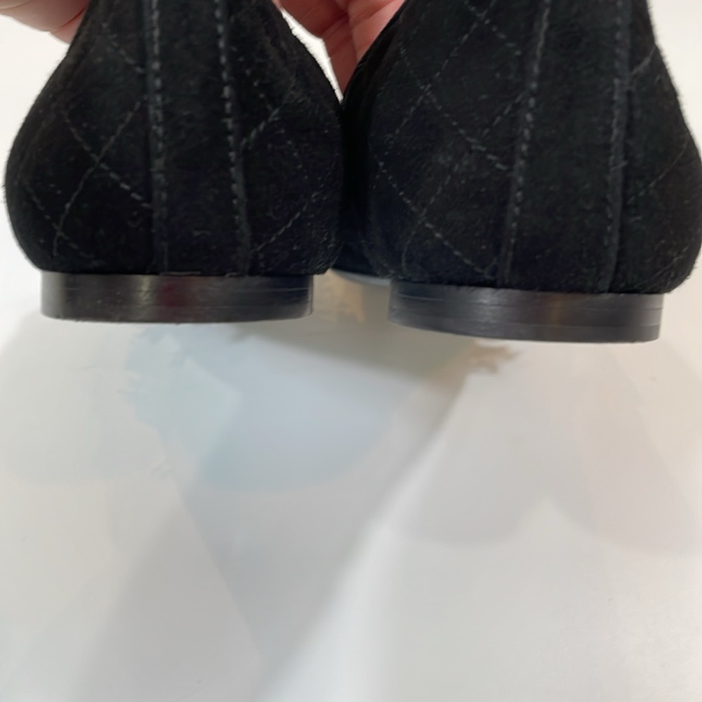 M. Gemi Loafers Flats Size 7 Black Quilted Suede Leather With Tassel EUC - Picture 10 of 10